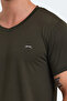 Katriina Men's V-Neck Khaki T-Shirt - 5