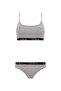 Women's Gray Melange Bustier Slip Set 68000 - 2