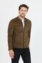 Men's Khaki Seasonal Slim Fit Suede Jacket & Coat - 7