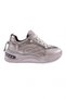 Women's Stone Rope Detailed Lace-Up Sneakers Shoes Platinum Quilted - 2