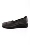 1084-22K Women's Thick Sole Comfort Shoes Genuine Leather Black - 6