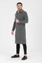 Men's Gray Slim Fit Long Wool Blend Stitched Shirt Collar Coat&Coat - 4