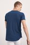 Men's White-black-navy blue Oval Skirt Wide Collar 100% Cotton Short Sleeve T-Shirt - 6