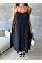 Women's Linen Adjustable Rope Strap Midi Dress - 4