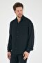 Men's Black Oversize Single Pocket Loose Fabric Shirt - 6