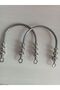 Silver Metal Three-Link Wrapped Handle - 3