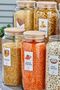 Labeled Wooden Vacuum Lid 1.3 Lt Glass Jar Set of 6 Storage Container 1300 ml - 2