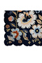 Shape Collection Black Theme Floral Multicolor Mixed Flower Rose Patterned Modern Decorative Carpet 03 - 4