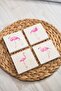 Natural Stone Coasters Set of 4 10x10x1 Cm - Filamingo Printed Natural Stone - 6
