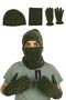 Khaki 3-Piece Polar Beanie Neck Collar Glove Set