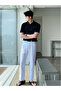 Black Slim Tight Polo Neck Plain Knitwear T-Shirt - 2