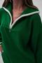 New Season Zipper Detailed Oversize Women's Sweater 24W16030 - 4