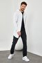 Men's White Patterned Knitwear Cardigan - Hrk8085R04S - 8