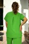 PLUS SIZE AEROBIN TWO-PIECE SET WITH HALF-BUTTON BLOUSE AT THE FRONT, ELASTIC Pocketed , AND POCKETS. - 6