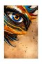 Animal Collection Multicolored Eye Detailed Woven Base Washable Carpet Animal02 - 4