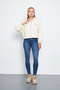 Women's Balloon Sleeve Pocket Zipper Shirt Collar Jacket - 5