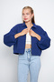 Women's Balloon Sleeve Pocket Zipper Shirt Collar Jacket - 6