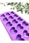 Silicone Heart Ice Mold/Candle Mold/Chocolate Mold Purple - 2