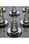 18-Piece Glass Smoke Black EVA Tea Set with Black Butterfly Tea Spoons - 4