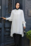 Nayla Collection - Lace Detailed White Hijab Tunik 5000b