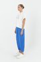 Plus Size High Waist Comfortable Fit Shalwar Sax Blue Trousers with Elastic Back Waist 18166 - 3