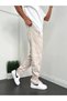 Baggy Cut Linen Men's Trousers - Piece Detailed and Zippered - 2