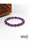 Amethyst Hematite Natural Stone Unisex Bracelet - 5