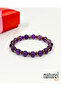 Amethyst Hematite Natural Stone Unisex Bracelet - 2