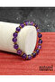 Amethyst Hematite Natural Stone Unisex Bracelet - 3