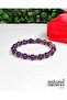 Amethyst Hematite Natural Stone Unisex Bracelet - 7
