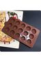 Daisy Rose Flower Chocolate Mold 15 Pieces Soap Scented Stone Mold Silicone Mold Epoxy Candle Ice Mold - 4