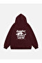 Unisex Kinder World Printed Hooded Fleece Oversize Sweatshirt