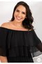 Evening Dress, Evening Dress Women's Ballerina Collar Plus Size Zero Sleeve Black Chiffon Dress - 5