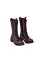 Women's Burgundy Genuine Leather Boots - 3