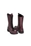 Women's Burgundy Genuine Leather Boots - 4