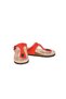 Women's Red Genuine Leather Slippers - 5