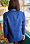 Women's Blue Thin Corduroy Shirt GML-19000443 - 5