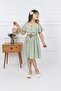 Children's Green Bag Halter Button Dress - 4