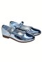 Silver Mirror Patent Leather Girl's Ballerinas