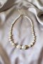 Large Pearl Detailed Rhinestone Necklace - 2
