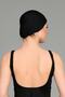 Black Cloth Swimming Cap - 2