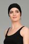 Black Cloth Swimming Cap - 3