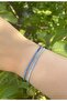 Set of 2 Rope Bracelets Light and Dark Blue Patterned