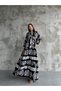 Women's Shirt Dress Black Belted Long Sleeve Hijab