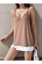 Women's Beige Rope Strap Lace Stylish Blouse - 2