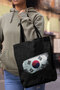 Unisex Black Canvas Bag - Gabardine Design from South Korea - 4