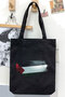 Palestine Black Unisex Gabardine Canvas Bag - Palestine