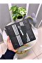 With Phone Compartment - Genuine Leather Wallet - with Magnet and Hand Tape - Black Color Large Portfolio 2028 - 6