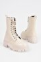 Women's Lace Up Boots Thick Toe Sole Shoes - 3