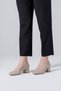 Genuine Leather Women's Short Classic Heeled Shoes Blunt Toe Casual - 4